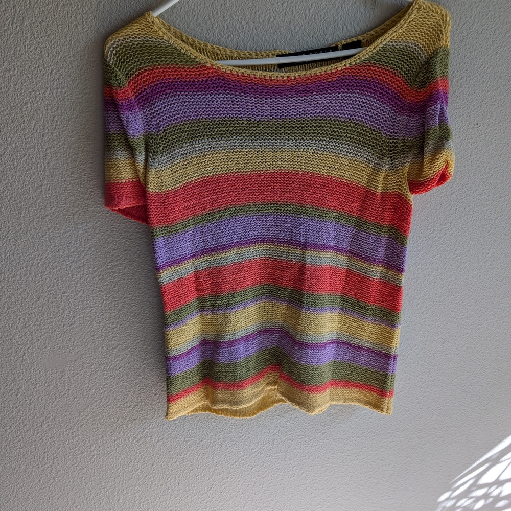 Striped Multicolor Knit Top
